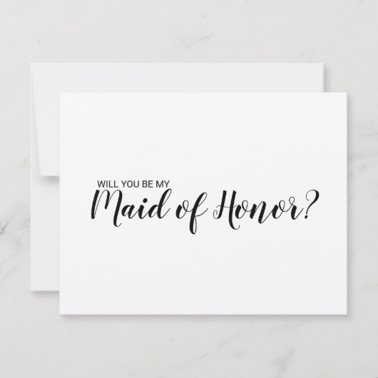 Maid of Honor Voorstel Rustiek Kraft Papier Kaart (Voorkant)