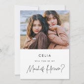 Maid of Honor Voorstel Save the Date Kalender Kaart (Voorkant)