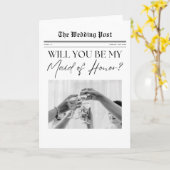 Maid of Honor Voorstel US, eenvoudige krant Kaart (Gele Bloem)