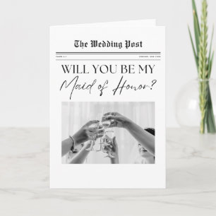 Maid of Honor Voorstel US, eenvoudige krant Kaart