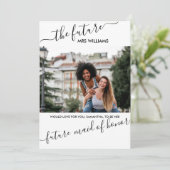 Maid of Honor Voorstel van Future Mrs Photo Kaart (Staand voorkant)