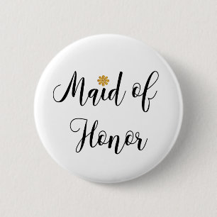 Maid of Honor Vrijgezellenfeest Elegant Pinback Bu Ronde Button 5,7 Cm