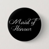 Maid of Honor Wedding Badge Pin Button (Voorkant)