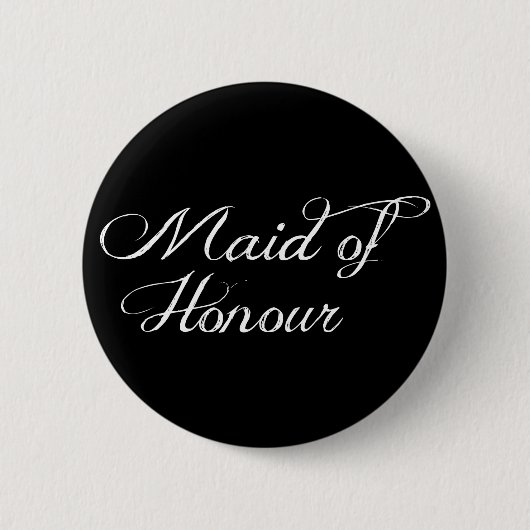 Maid of Honor Wedding Badge Pin Button (Voorkant)