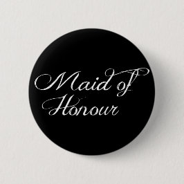 Maid of Honor Wedding Badge Pin Button
