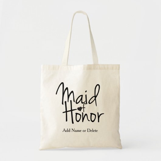 Maid of Honor Wedding Bag Budget Canvas Tas (Voorkant)