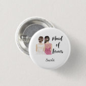 Maid of Honor Wedding Bridal Party Pinback Ronde Button 3,2 Cm (Voorkant /achterkant)