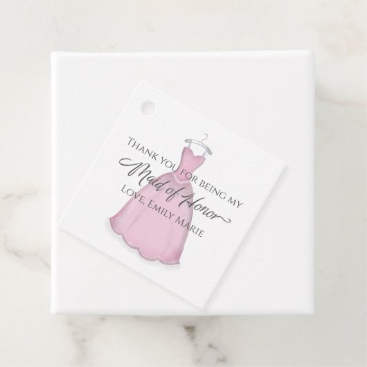 Maid of Honor Wedding  Dress Hartelijk dank Bedankjes Labels (In situ)