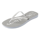 Maid of Honor Wedding Favor Name Monogram Gray Teenslippers (Schuin)