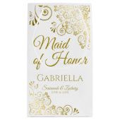 Maid of Honor Wedding Gift Bag Small Klein Cadeauzakje (Achterkant)