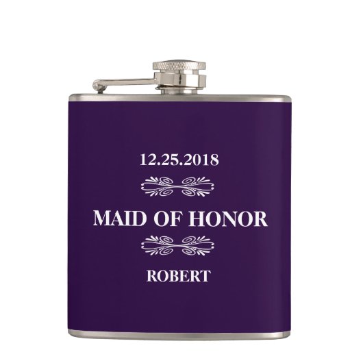 Maid of Honor Wedding Heupfles (Voorkant)