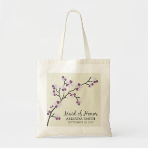 Maid of Honor Wedding Party Gift Bag (pruimen) Tote Bag