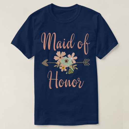 Maid of Honor Wedding Party T-shirt (Design voorkant)