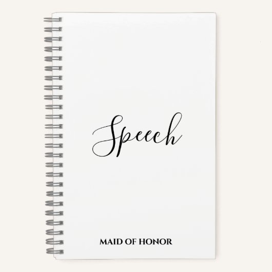 Maid of Honor Wedding Speech Notitieboek (Voorkant)