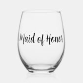 Maid of Honor Wedding Wijnglas Zonder Voet (Voorkant)