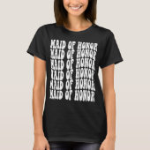 Maid of Honor White Matching Bridal Party T-shirt (Voorkant)