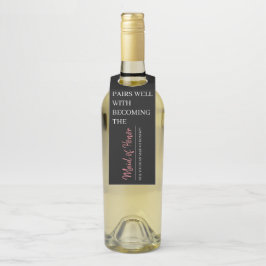 Maid of Honor Wine Bottle Hanger Label