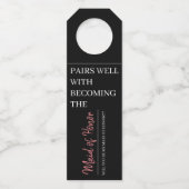 Maid of Honor Wine Bottle Hanger Label (Voorkant)