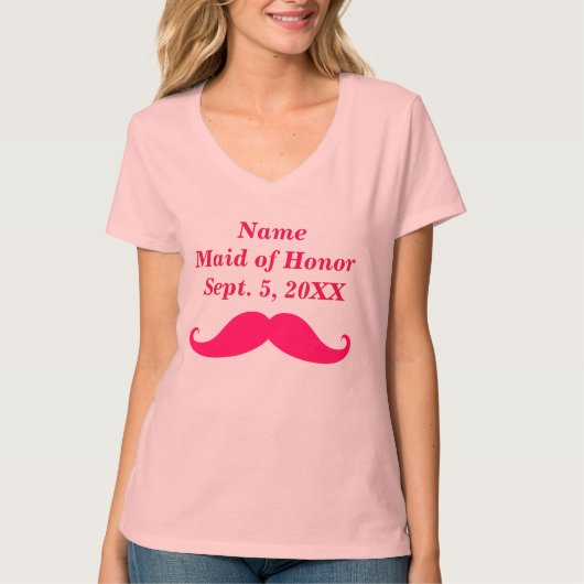 Maid of Honor Women's Hanes Nano V-Neck T-Shirt (Voorkant)