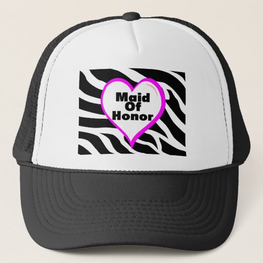 Maid of Honor Zebra Stripes Trucker Pet (Voorkant)