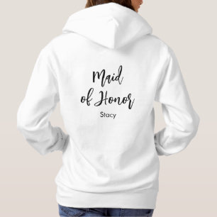 Maid of Honor Zwart Wit Kalligrafie T-shirt