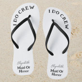 Maid of Honor Zwart-wit Naam Teenslippers