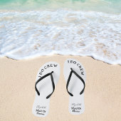 Maid of Honor Zwart-wit Naam Teenslippers