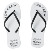 Maid of Honor Zwart-wit Naam Teenslippers (Voetbed)