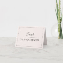 Maid of Honour Plaatskaart | Elegante Trouw