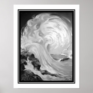 "Maid of the Mist" B&W 1937 Art Deco Print