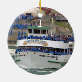 Maid of the Mist Boat: Niagara Herfsten Keramisch Ornament (Achterkant)