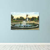 Maid of the Mist Fountain, Washington Statue Canvas Afdruk (Insitu (Houten vloer))