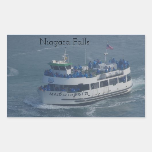 Maid of the mist on the Niagara Rechthoekige Sticker (Voorkant)