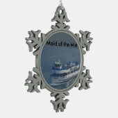 Maid of the mist on the Niagara Tin Sneeuwvlok Ornament (Links)