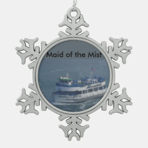 Maid of the mist on the Niagara Tin Sneeuwvlok Ornament