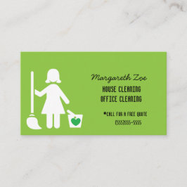 Maid Print House en Kantoor Cleaning Fun Visitekaartje