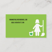 Maid Print House en Kantoor Cleaning Fun Visitekaartje (Achterkant)