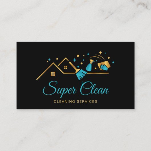 Maid Residentiële Commerciële Schoonmaak Huishoudi Visitekaartje (Voorkant)