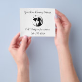 Maid Schoonmaak Huis QR Code Sparkling Business Flyer (Hand)