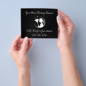 Maid Schoonmaak Huis QR Code Sparkling Business Flyer (Hand)