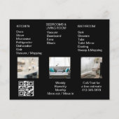 Maid Schoonmaak Huis QR Code Sparkling Business Flyer (Achterkant)