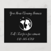 Maid Schoonmaak Huis QR Code Sparkling Business Flyer (Voorkant)