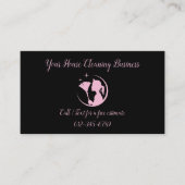 Maid Schoonmaak Huis QR Code Sparkling Business Visitekaartje (Voorkant)