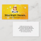 Maid Service Logo | Sparkle en Glow | SINAASAPPEL Visitekaartje (Voorkant / Achterkant)
