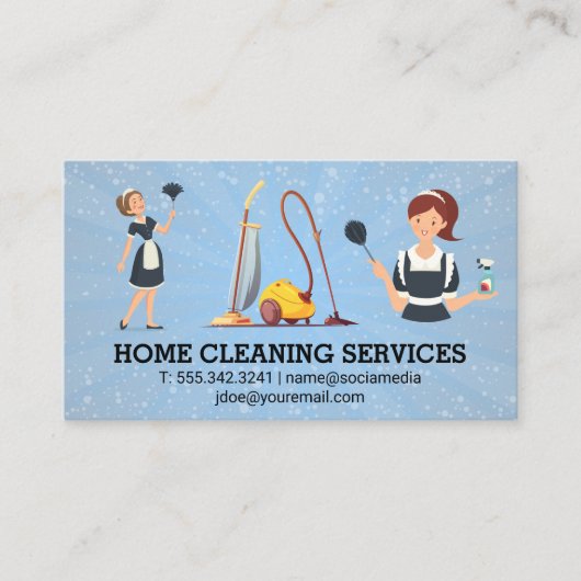 Maid | Vacuüm Visitekaartje (Voorkant)