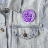 MAID VAN DE knop HONOR - lavender roos Ronde Button 5,7 Cm (In situ)