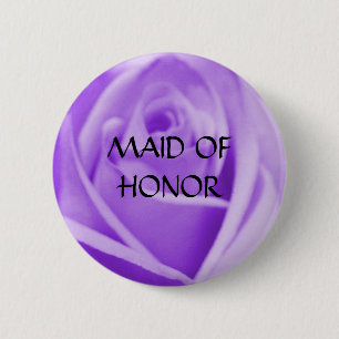 MAID VAN DE knop HONOR - lavender roos Ronde Button 5,7 Cm