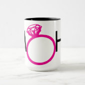 MAID VAN HONOR DIAMOND RING HOT PINK MOK (Midden)