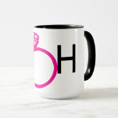 MAID VAN HONOR DIAMOND RING HOT PINK MOK (Voorkant rechts)