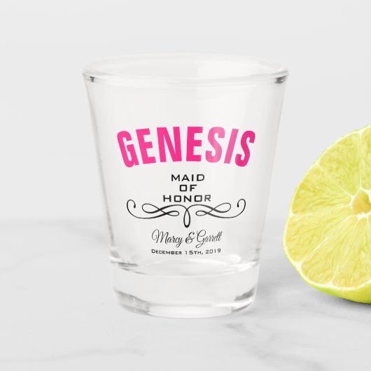 MAID VAN HONOR WEDDING ARTIJ SHOT GLASS GLAS (Voorkant)